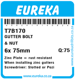 T7B170 - Gutter Bolt -T7B170_Label_T
